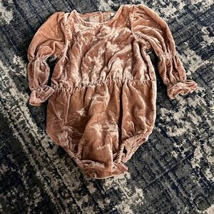 Velvet Long Sleeve Baby Romper